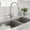 Brushed Nickel, variant on APPASO 2 in 1 Kitchen Faucet, 3 Way Drinking Water Sink Faucets with Pull Down Sprayer 3 Water Modes (Without Water Filtration Device)