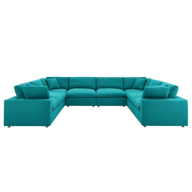 Modway Commix Sectionnel 8 Pcs Surrembourré Rempli de Duvet, Turquoise