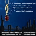 thumbnail image 2 of Gem Stone King 14K Yellow Gold Red Rhodolite Garnet and Lab Grown Diamond Pendant Necklace for Women | 0.93 Cttw | Gemstone January Birthstone | Oval 7X5MM | With 18 inch Chain, 2 of 6