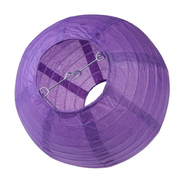 10 linternas de papel chinas redondas de 6 pulgadas lámpara de bricolaje decoración de fiesta (púrpura) Sywqhk Libre de BPA