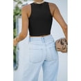 thumbnail image 4 of Camiseta sin mangas cuello redondo sin mangas suave casual simple color puro para citas de trabajo, 4 of 6