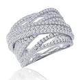 thumbnail image 3 of Lafonn Pave Glam Sterling Silver Platinum Plated Lassire Simulated Diamond Ring (2.37 CTTW), 3 of 5