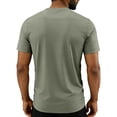 thumbnail image 4 of Afuyipoi Men's Big and Tall Athletic Performance Tee (L-8XL), Short Sleeve Solid Color Round Neck Running Training Top Army Green Size 6Xl, 4 of 8