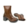 thumbnail image 4 of Lyla Cognac Square Block Heel Zip Boot, 4 of 6
