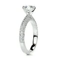 thumbnail image 2 of Bella Jewel Wedding Ring - Round Cut Brilliant 1.9 Ct Diamond Ring - 14K White Gold Plated Ring for Her - Solitaire with Accent Diamond Ring for Her - Eternity Band Diamond Ring for Women's, 2 of 3