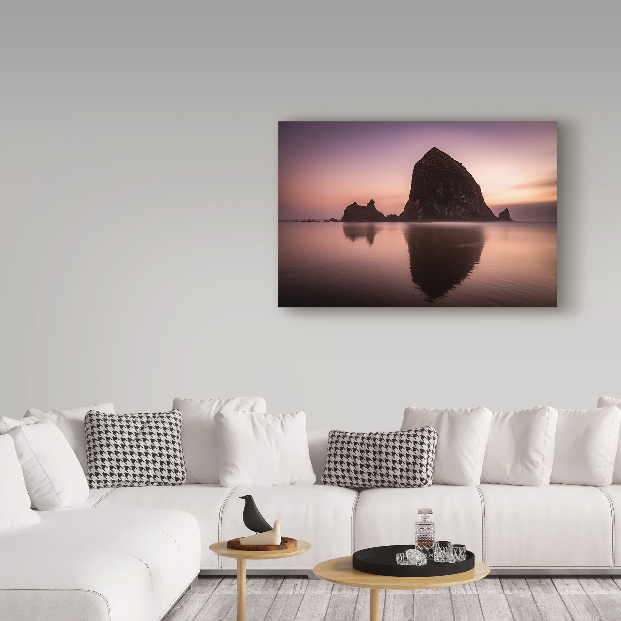 Trademark Fine Art 'Haystack Rock' Canvas Art by Pierre Leclerc