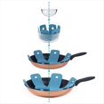 thumbnail image 3 of Pot Pan Protectors,Set of 12 and 4 Different Sizes,Larger & Thicker Cyan Pan Protector Pads, Pan Pot Separator Pads,1set x Non-stick pan protector,Lake Blue, 3 of 8