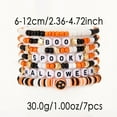 thumbnail image 4 of AEXTO Halloween Bracelets for Women Multi Color Beaded Stretch Bracelet Boo Witch Letter Stackable Bracelet Set Halloween Themed Party Favors for Costume Party Holiday Gift, 4 of 4