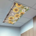 thumbnail image 2 of 1 Pack Sunflower Fluorescent Light Covers for Ceiling Lights Farmhouse Barn Door White Yellow Flower Leaf Butterfly Magnetic Ceiling Light Covers Overhead Light Filters for Office Classroom Home, 2 of 9