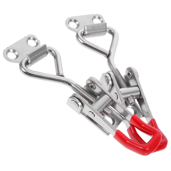 WHAMVOX 2pcs Adjustable Toggle Clamp Latches Stainless Door Security Latch Tool Box Cabinet Door Bolt Metal Cabinet Clasp Home Hardware