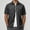 Black, variant on Mens Button Down Short Sleeve Shirt Casual Regular Fit Soft Shirts Loose Solid Color Summer Daily Wear Grey Size L