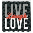 thumbnail image 3 of Ambesonne Live Laugh Love Shower Curtain, Antique Damask, 69"Wx75"L, Multicolor, 3 of 3