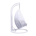 thumbnail image 7 of LeisureMod Modern Beige Wicker Hanging Double Seater Egg Swing Chair with Cushion, Taupe - Indoor/Outdoor Patio Swing, 7 of 7