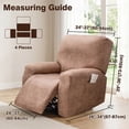 thumbnail image 2 of Eurhowing Recliner Chair Cover 4-Piece, PU Leather Waterproof Stretch Recliner Slipcover, Non-Slip Furniture Protector for Pets Kids, Khaki, 2 of 9