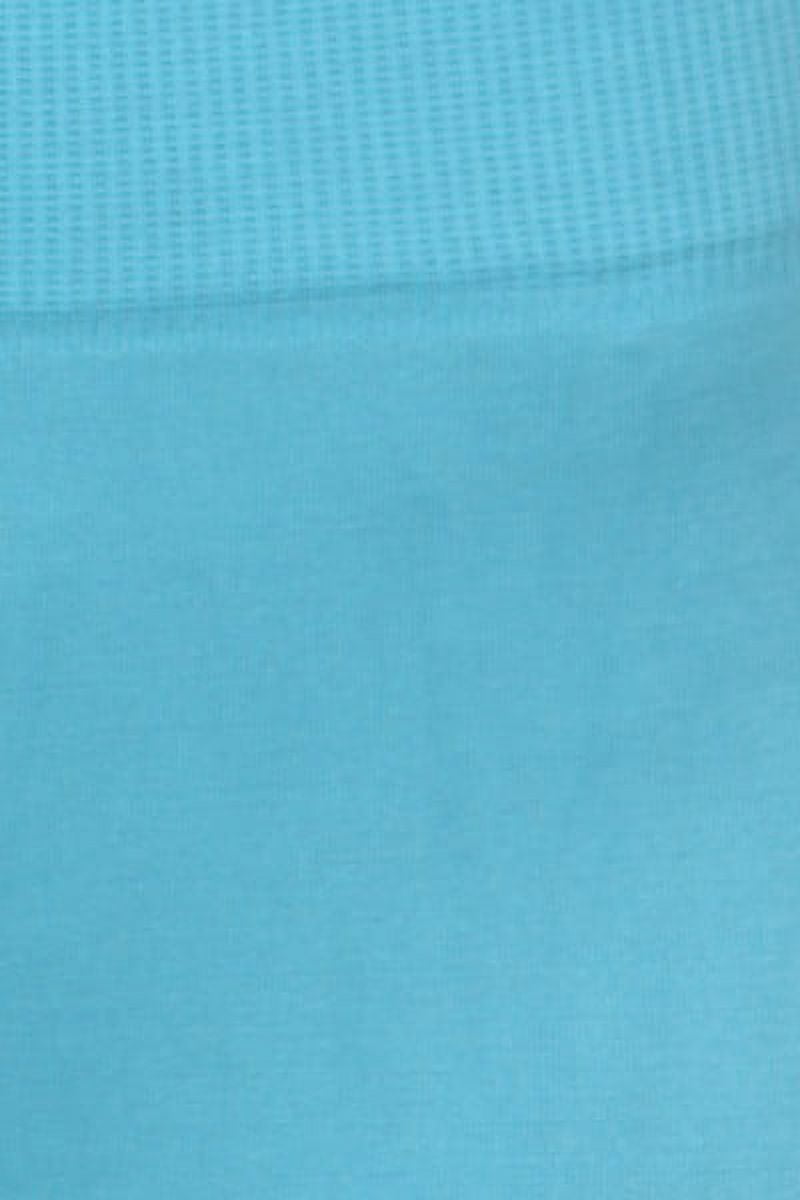 K-Cliffs Women's One Size Solid Color Super High Waist Leggings Wt/5½" Waistband, Turquoise, 95% Polyester, 5% Spandex