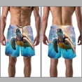 thumbnail image 3 of luoweisi Men's Beach Shorts Quick Dry Swim Trunks with Mesh Lining Sea Turtle XL, 3 of 5