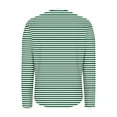 thumbnail image 6 of HomeDM Women's Plus Size Tops Long Sleeve Striped Shirts for Women Fall Round Neck Loose Fit Pullover Tops - Green/3XL, 6 of 6