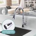 thumbnail image 5 of Wowow 3-Function Sprayer Pull Down Kitchen Faucet Spray Head Replacement with 9-Adapter Kit in Polished Chrome, 5 of 5