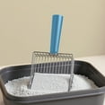thumbnail image 6 of Stainless Steel Metal Cat Litter Scooper with Holder,Deep Shovel,Ergonomic Handle,Integrated Design with Fine-Grained Sifting for Litter Box(Blue), 6 of 6