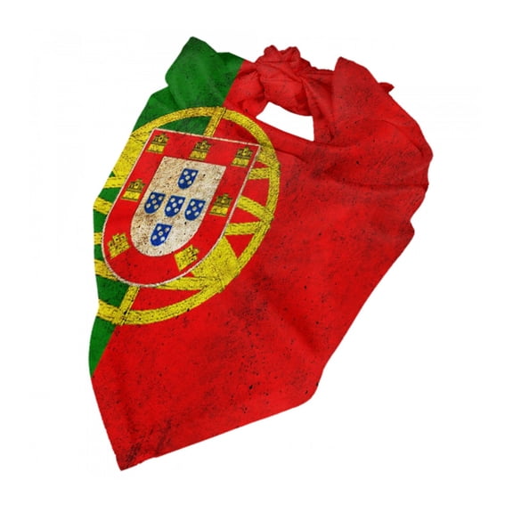 Portugal Flag Art Flags Puppy Bandana Printing Dog Bib Scarf For Small Medium Large Dogs Cats Pets