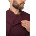 thumbnail image 4 of Chef Works Men's Morocco Chef Coat, Three-Quarter Sleeve Chef Jacket with Pockets, XS, Merlot, 4 of 7