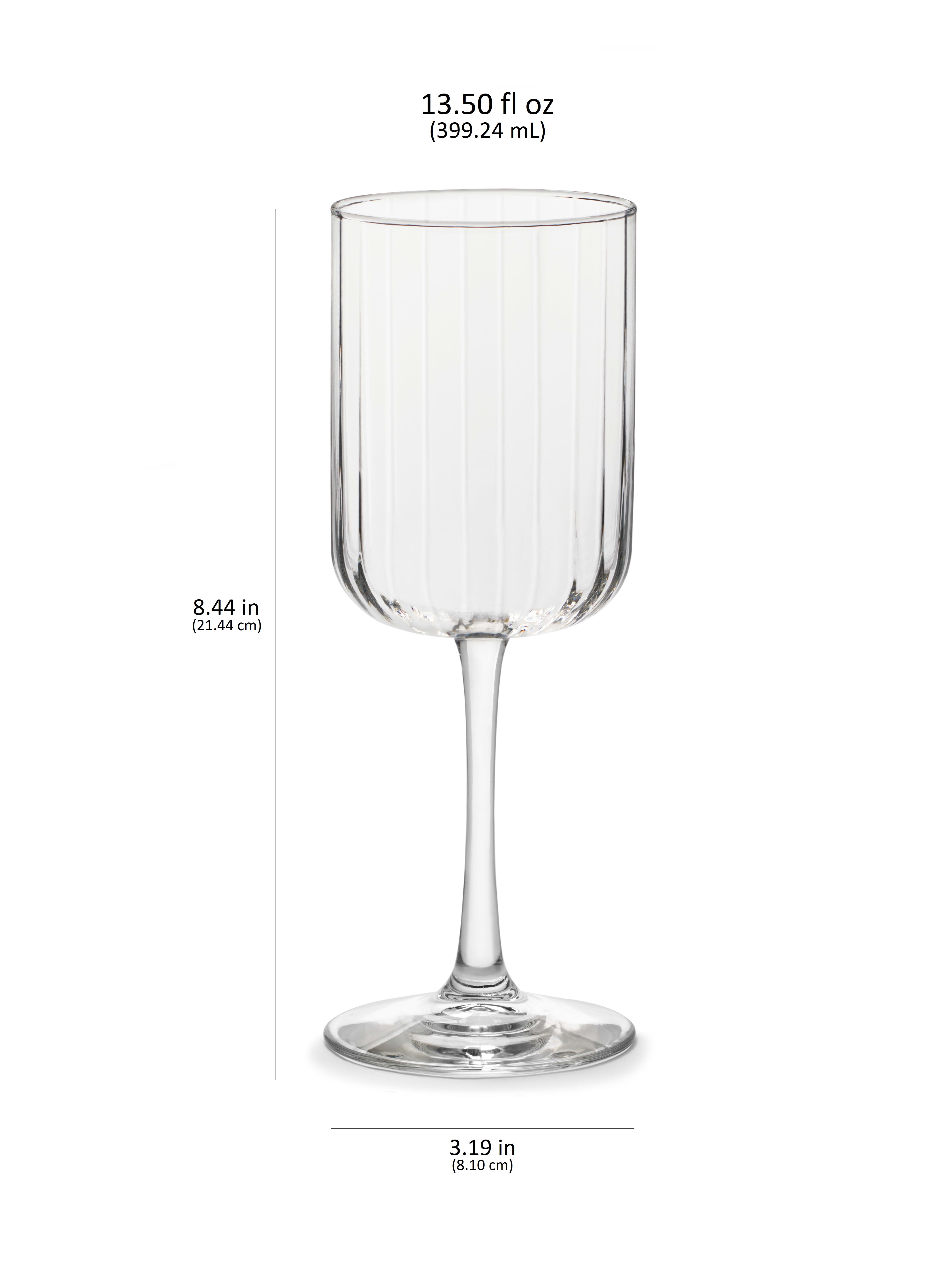 Libbey Set of 4 Wine Glasses 15 oz Dishwasher safe Everglass Cups Open Box