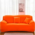 thumbnail image 1 of Nvzi Funda de sofá para sala de estar, funda protectora elástica para muebles de 4 plazas, a prueba de polvo, funda para sofá de dos plazas,fundas para sillas para sala de estar (naranja), 1 of 4