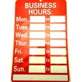 thumbnail image 3 of Business Hours Sign with Sticker Decal Numbers - 11.8" x 7.87" Red, 3 of 5