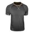 thumbnail image 4 of Annhoo Mens T-Shirt Casual Fashion Crewneck Pullover Color Block Dressy Tops Soft Lightweight Clothes, 4 of 7