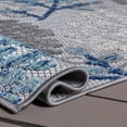 thumbnail image 6 of SAFAVIEH Cabana Garnet Floral Indoor/Outdoor Runner Rug, Grey/Blue, 2' x 14', 6 of 17