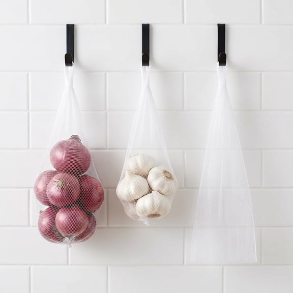 SWETRACE 100-Pack Mesh Storage Pouches for Supermarket Shopping, 7.9in x 0.3in Reusable Produce Bags