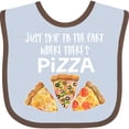 thumbnail image 3 of Inktastic Just Skip to the Part Where There's Pizza Boys or Girls Baby Bib, 3 of 4