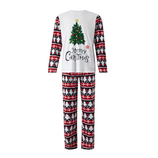 Disfraz Premium Conjunto de ropa de dormir familiar de Navidad Cuello redondo Camisas de manga larga + Pantalones Conjunto de ropa de dormir Ygjytge Blanco T XL para Unisex