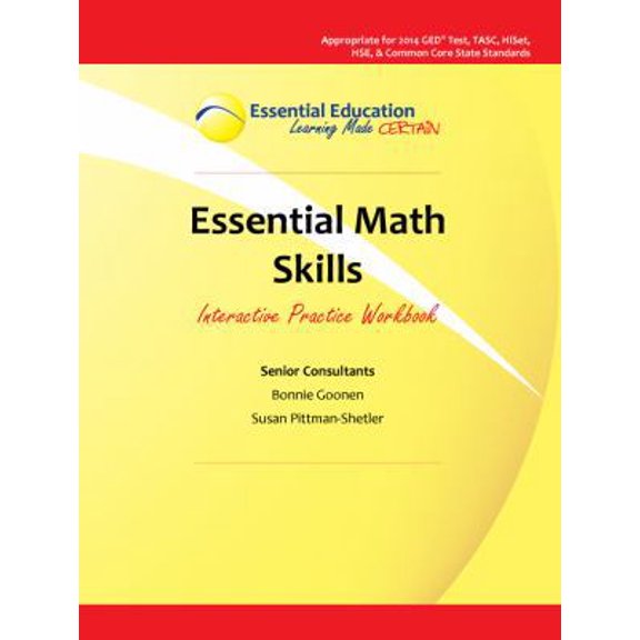Pre-Owned Essential Math Skills: Preparation for High School Equivalency Tests (Paperback) 1940532000 9781940532004