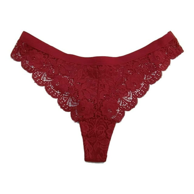 Tanga Secret Treasures para Dama, de Encaje Rojo Talla EG