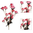 thumbnail image 2 of 15 Stems Artificial Fake Full Blooming Rose Flower Bouquet Home Office Decoration Country Style, 2 of 10