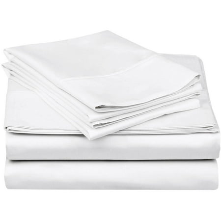 Cotton Solid Pockets Zipper - Superior 300 Thread Count Single-Ply Long-Staple Combed Cotton Deep Pocket 4-Piece Queen Waterbed Solid Sheet Set