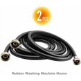 thumbnail image 7 of 2 Pack 10 ft Black Rubber Washing Machine Supply Hoses, Hot and Cold Water Lnlet Supply Lines Burst Proof for Washing Machines, 3/4" Fittings Washing Machine Fill Hose, 7 of 7