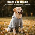thumbnail image 3 of Dog Basic Hoodie Ultra-Soft Dog Clothes Cold Weather Sweaters for Medium Large Dogs Breathable Cozy Fabric Pet Coat Warm Stylish Sweatshirt with Leash Hole Pocket Dogs Jacket for Cats Boys Girls, 3 of 5