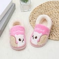 thumbnail image 5 of Otqutp Unisex Children Winter Slippers Girl Cotton Slippers Cute Squirrel Cute Warm Indoor Non Slip Cotton Slippers House Shoes Bedroom Slipper(Pink,2-2.5 Years), 5 of 7