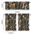 thumbnail image 6 of Kitchen Curtains 36 Inch Short - 3 Panel Set, Rod Pocket Window Curtain with Boho Vintage Mushroom Print, 100% Polyester for Farmhouse, Cafe, Kitchen, Bedroom, Easy Wash, 6 of 6