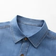 thumbnail image 4 of Cloudstyle Men's 80s Non-Iron Washed Poplin Shirt - Slim Fit Short Point Collar Button Down for Business Casual, 4 of 9