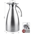 thumbnail image 4 of la de vacío de pared doble de acero inoxidable jarra de café térmico Plateado Sunnimix Botella de jarra de café, 4 of 8