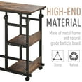 thumbnail image 5 of HOMCOM C-Shaped Mobile Sofa Bed Side Table Adjust Height 3-Tier Cart w/ Brake, 5 of 10