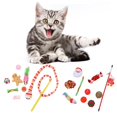 thumbnail image 2 of 1 Set Christmas Pet Cats Toy Set Funny Cats Ball Socks Toy Assorted, 2 of 5