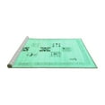 thumbnail image 2 of Ahgly Company Machine Washable Indoor Rectangle Solid Turquoise Blue Modern Area Rugs, 7' x 9', 2 of 4