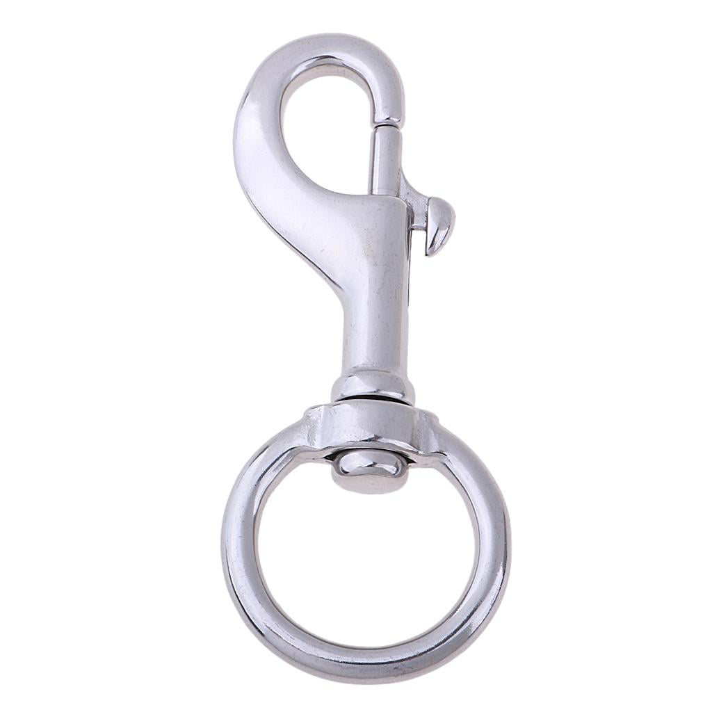 Scuba Diving Stainless Steel Hook Single Ended Snap Hook Buckle Clip 68mm 