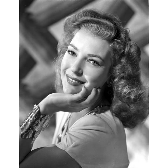June Duprez Leaning on Her Hand smiling Portrait Photo Print (8 x 10)