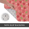 thumbnail image 6 of Sikiie Strawberry Floral Print Flannel Anti-slip Floor Mat 16x24in, Thickened Dustproof Entrance Door Mat Floor Mat for Kitchen, Bathroom, Laundry Room, 6 of 7