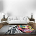 thumbnail image 2 of Banksy Behind the Curtain Rug, Trendy Rugs, Salon Decor Rug, Banksy Child Rug, Graffiti Rug, Dining Room Rug, Gift For The Home,Abstract Rug, 2'x3' - 60x90 cm, 2 of 8